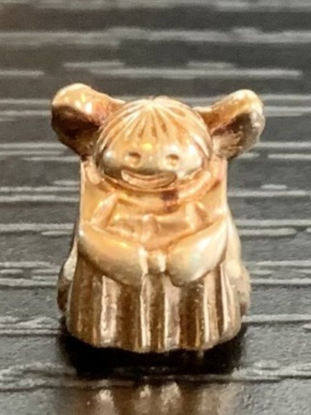 Retired PANDORA 14k Gold Angel of Hope Slide Bead Charm No. 750419